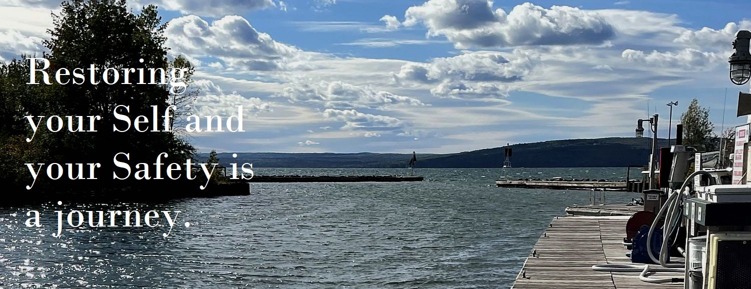 Restoring your Self and your Safety is a journey — a dock on calm water